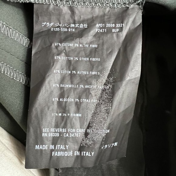 Prada Wide Leg Pants Forest Green size 40 US 4 Women 30 in Waist Trouser Dark - Picture 8 of 8